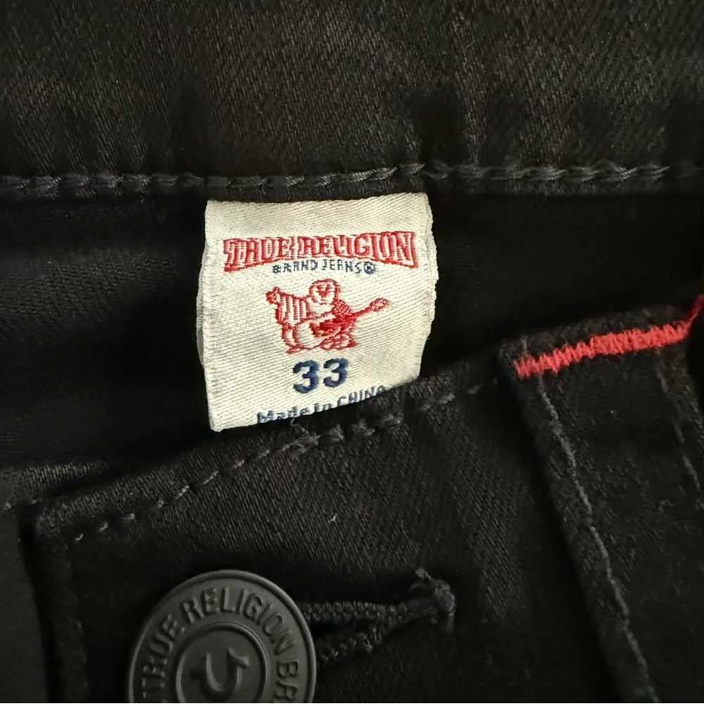 True Religion Rocco Skinny Black Jean 33
